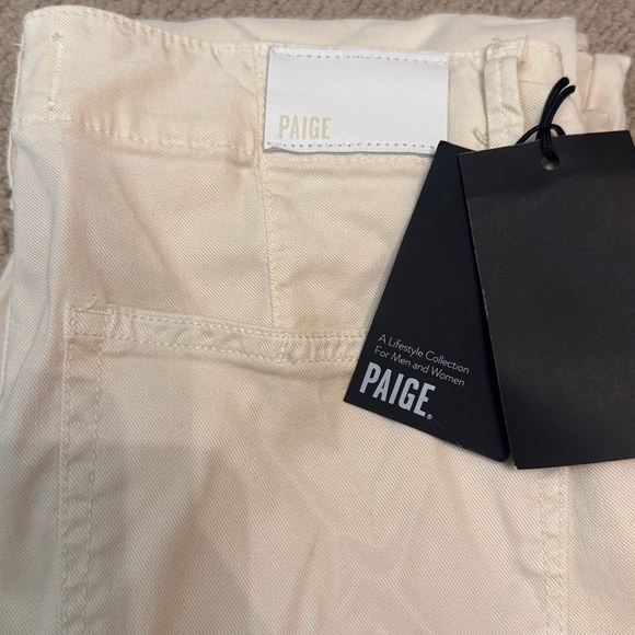 PAIGE Women's Straight Leg Cream Jeans - Picture 2 of 4